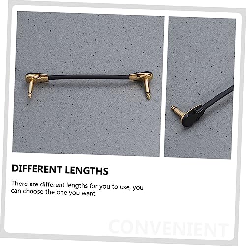 TOGEVAL 3 Stück Bass Effektor Kabel Flachstecker Audioübertragung Gitarren Effektadapter Flexibel Robust Langlebig für Gitarre Bass Pedale von TOGEVAL
