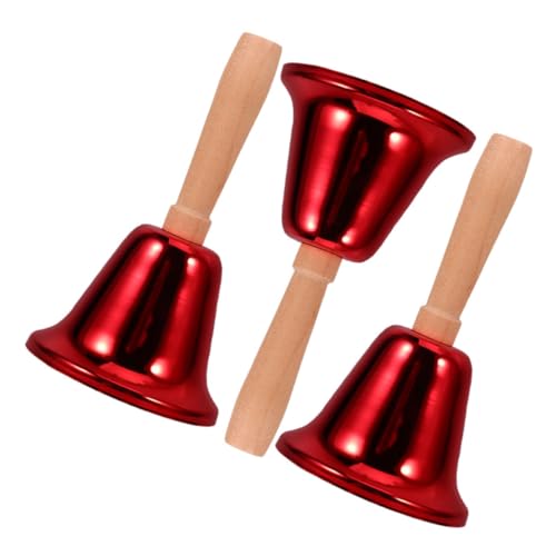 TOGEVAL 3 Stück Handglocken für Senioren Tischglocke aus Metall mit Holzgriff für Klassenzimmer Restaurant und Veranstaltungen Lauter und Tragbar TOGEVAL 3 Stück Handglocken für Senioren Tischglocke aus Metall mit Holzgriff für Klassenzimmer Restaurant und Veranstaltungen Lauter und Tragbar von TOGEVAL