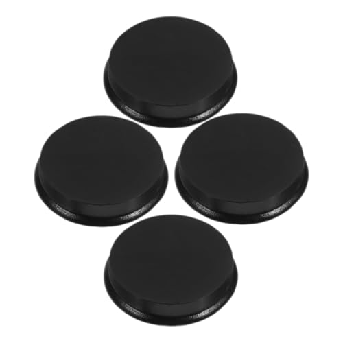 TOGEVAL 3 Stück Runde Holzsockel Miniaturen Sockel für Puppenständer DIY Bastelmaterialien Stabile Figurensockel Schwarze Oberfläche Langlebige Holzplatten von TOGEVAL