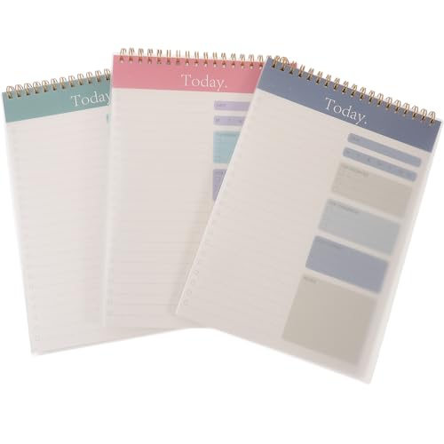 TOGEVAL 3 Stück Teiliges Tragbares Daily Planner Notizbuch mit Spiralbindung Undatiert Praktische To do listen Memo Pads und Einkaufsliste Leicht Dekorativ für Schule und Büro TOGEVAL 3 Stück Teiliges Tragbares Daily Planner Notizbuch mit Spiralbindung Undatiert Praktische To do listen Memo Pads und Einkaufsliste Leicht Dekorativ für Schule und Büro von TOGEVAL