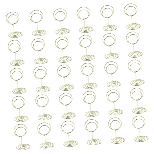 TOGEVAL 30 Stück Bildständer Für Den Tisch, Fotokartenhalter, Platzkartenhalter Für Den Tisch, Bildhalter Für Tafelaufsätze, Fotohalter Clip, Tischnummernhalter, Menü Memo Clips von TOGEVAL