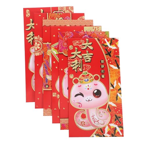 TOGEVAL 30 Stück Chinesische Neujahrs Rote Umschläge Traditionelle Geldumschläge für Jahr Schlange Vielseitige Anwendung für Feiern Hochzeiten und von TOGEVAL