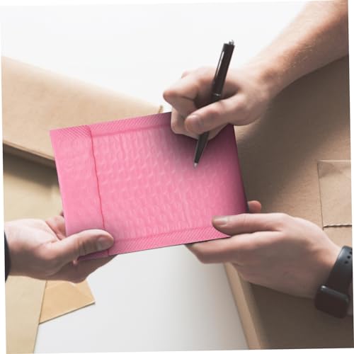 TOGEVAL 30 Stück Teiliges Selbstklebende Luftpolster Versandtaschen Gepolsterte Versandumschläge in Mädchenrosa für Schmuck Karten und Kleine Produkte Platzsparend und Vielseitig von TOGEVAL