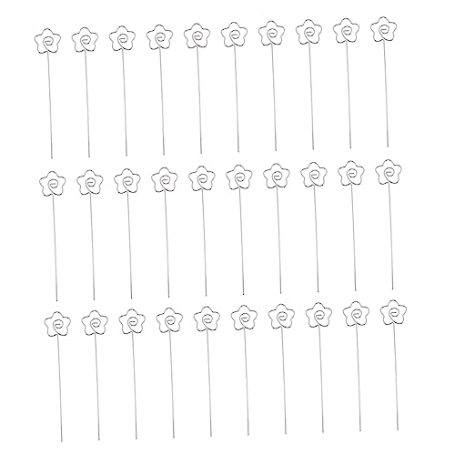 TOGEVAL 30 Stück Tischkartenhalter Teilig Dekorative Metall Wire Clips für Fotos Notizen und Menüs für Hochzeiten und Partys Einfache Handhabung Design von TOGEVAL