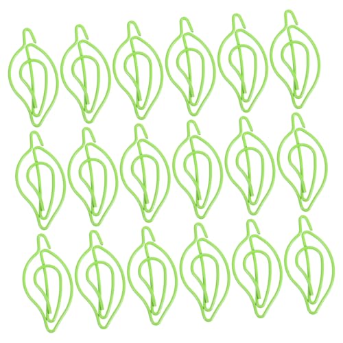 TOGEVAL 30Stücke Blattform Papierclips Kreative und Lustige Büroklammern für Schule und Büro für Organisation von Dokumenten von TOGEVAL