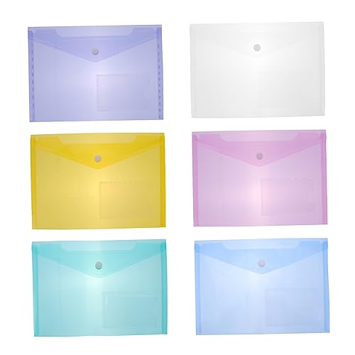 TOGEVAL 30Stücke Dokumentenordner Snap Button Datei Organizer mit Kartentasche Transparent Reißfest für Büro Schule und Zuhause von TOGEVAL
