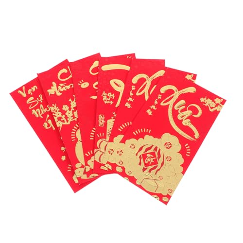 TOGEVAL 36 Stück Teiliges Vietnamesische Neujahrsumschläge Lunar Year Rote Umschläge mit Traditionellem Design Stabile Papierqualität Vielseitig für Hochzeit Frühlingsfest und TOGEVAL 36 Stück Teiliges Vietnamesische Neujahrsumschläge Lunar Year Rote Umschläge mit Traditionellem Design Stabile Papierqualität Vielseitig für Hochzeit Frühlingsfest und von TOGEVAL