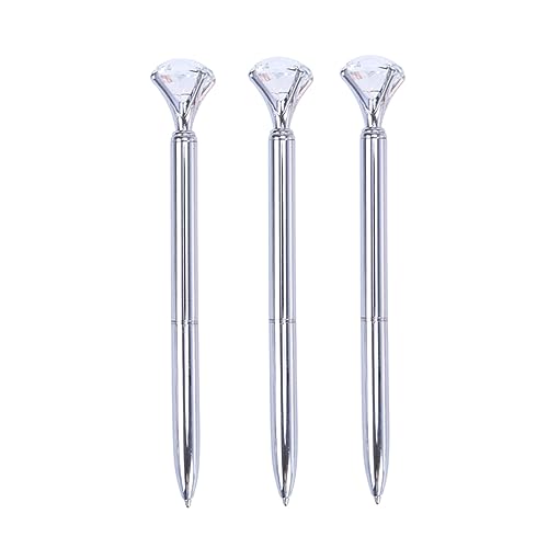 TOGEVAL 3Stücke Kugelschreiber mit Großem Diamant Pack Metallischer Stift Schreibgerät für Schule und Büro Silberne Ausführung Verschleißfest und Langlebig TOGEVAL 3Stücke Kugelschreiber mit Großem Diamant Pack Metallischer Stift Schreibgerät für Schule und Büro Silberne Ausführung Verschleißfest und Langlebig von TOGEVAL