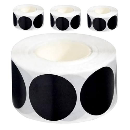 TOGEVAL 4 Rollen Runde Schwarze Selbstklebende Etiketten Aufkleber Blanko Kreisaufkleber Für Gewürzgläser Büro Schule Kreative Kennzeichnung TOGEVAL 4 Rollen Runde Schwarze Selbstklebende Etiketten Aufkleber Blanko Kreisaufkleber Für Gewürzgläser Büro Schule Kreative Kennzeichnung von TOGEVAL