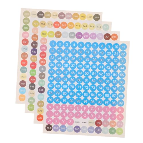 TOGEVAL 4 Sätze Selbstklebende Farbnummer Aufkleber Bunte Zahlen Sticker für Diamantmalerei Kreuzstich und Box Klassifizierung Haftende Farbetiketten für Einfache Zuordnung und TOGEVAL 4 Sätze Selbstklebende Farbnummer Aufkleber Bunte Zahlen Sticker für Diamantmalerei Kreuzstich und Box Klassifizierung Haftende Farbetiketten für Einfache Zuordnung und von TOGEVAL