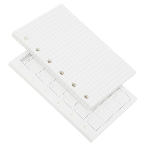 TOGEVAL 4 Stück Mini Binder Notizbuch Transparent mit Doppelknopf Abnehmbares Ringbuch Kreatives Notizbuch für Tagebuch Monatsplan Liniertes Papier Papier von TOGEVAL