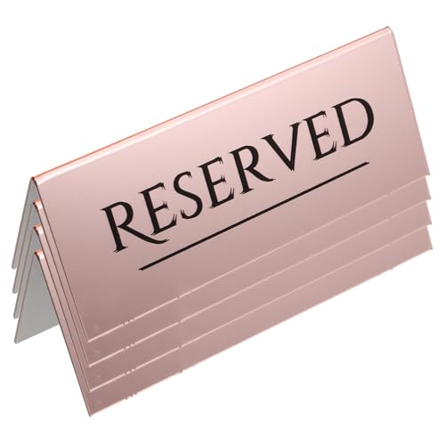 TOGEVAL 4 Stück Reserviert Stuhlschild Roségold Robustes Reservierungsschild Für Hochzeit Restaurant Sitzplatzreservierung Stilvolle Tischschilder Für Events TOGEVAL 4 Stück Reserviert Stuhlschild Roségold Robustes Reservierungsschild Für Hochzeit Restaurant Sitzplatzreservierung Stilvolle Tischschilder Für Events von TOGEVAL