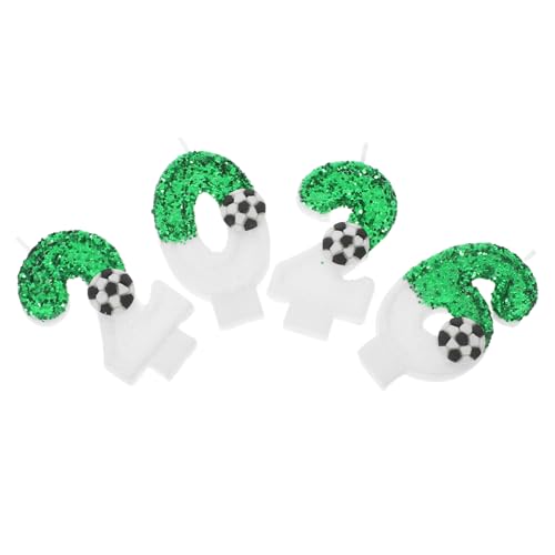 TOGEVAL 4 Stück Teiliges Fußball Zahlenkerzen Wachs Geburtstagskerzen mit Glitzer Fußball Design Kuchen Dekoration für Sportliche Geburtstagsfeiern und Party Zubehör TOGEVAL 4 Stück Teiliges Fußball Zahlenkerzen Wachs Geburtstagskerzen mit Glitzer Fußball Design Kuchen Dekoration für Sportliche Geburtstagsfeiern und Party Zubehör von TOGEVAL