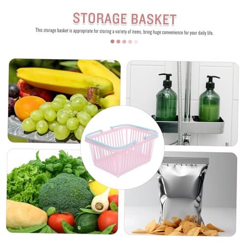 TOGEVAL 4 Stück Teiliges Kleine Einkaufskörbe aus Kunststoff mit Griffen Vielseitige Aufbewahrungskörbe für Badutensilien und Haushaltswaren Stapelbar Blau Rosa TOGEVAL 4 Stück Teiliges Kleine Einkaufskörbe aus Kunststoff mit Griffen Vielseitige Aufbewahrungskörbe für Badutensilien und Haushaltswaren Stapelbar Blau Rosa von TOGEVAL