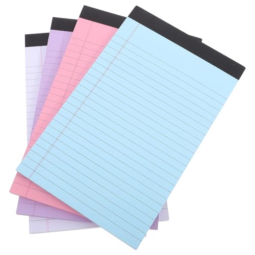 TOGEVAL 4 Stück Teiliges Liniert Legal Pads Farbiges Papier Collegeblock Kariert Schreibblock mit Perforierten für Schule Büro To Do Listen und Notizen TOGEVAL 4 Stück Teiliges Liniert Legal Pads Farbiges Papier Collegeblock Kariert Schreibblock mit Perforierten für Schule Büro To Do Listen und Notizen von TOGEVAL