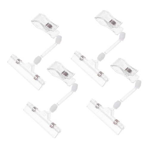 TOGEVAL 4 Stück Teiliges Transparente Werbeclips aus Hochwertigem Material Drehbare Preisschildhalter für Verkaufsstände zur Präsentation von Preisschildern und Namenskarten im TOGEVAL 4 Stück Teiliges Transparente Werbeclips aus Hochwertigem Material Drehbare Preisschildhalter für Verkaufsstände zur Präsentation von Preisschildern und Namenskarten im von TOGEVAL