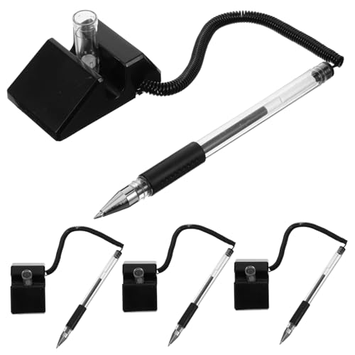 TOGEVAL 4 Stück Tisch Stift mit Ständer Multifunktionaler Feststehender Schreibtisch Kugelschreiber Schwarz Ergonomisch Rutschfest für Büro und Geschäftsanwendungen TOGEVAL 4 Stück Tisch Stift mit Ständer Multifunktionaler Feststehender Schreibtisch Kugelschreiber Schwarz Ergonomisch Rutschfest für Büro und Geschäftsanwendungen von TOGEVAL