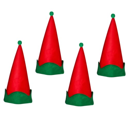 TOGEVAL 4 Stück Weihnachtsmütze Rote Elfenspitzen Hüte Festliche Party Kopfbedeckung für Weihnachtsfeiern und Kostümzubehör für Familie und Freunde TOGEVAL 4 Stück Weihnachtsmütze Rote Elfenspitzen Hüte Festliche Party Kopfbedeckung für Weihnachtsfeiern und Kostümzubehör für Familie und Freunde von TOGEVAL