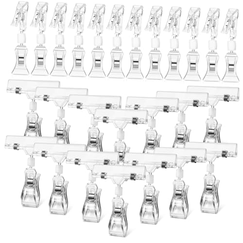 TOGEVAL 40 Stück Doppelseitige Schilderhalter Clips aus Robustem Starke Klammerkraft Vielseitig Einsetzbar für Einzelhandel Büro und Haushalt Einfache Befestigung ohne Werkzeug für TOGEVAL 40 Stück Doppelseitige Schilderhalter Clips aus Robustem Starke Klammerkraft Vielseitig Einsetzbar für Einzelhandel Büro und Haushalt Einfache Befestigung ohne Werkzeug für von TOGEVAL