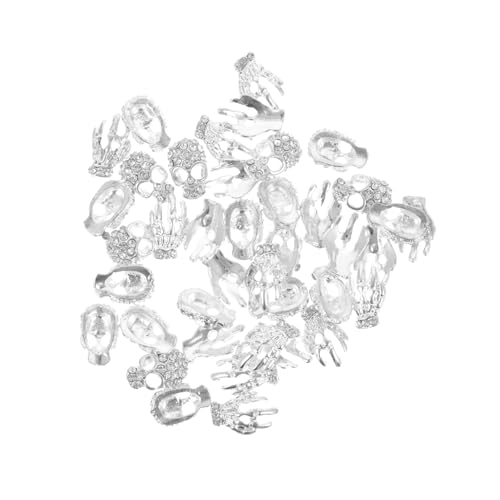 TOGEVAL 40 Stück Teiliges Skull Nail Charms mit Strasssteinen Halloween Nail Art Schmuck Designs DIY Fingernagel Dekoration für Natürliche und Künstliche Nägel Party Nagelverzierung TOGEVAL 40 Stück Teiliges Skull Nail Charms mit Strasssteinen Halloween Nail Art Schmuck Designs DIY Fingernagel Dekoration für Natürliche und Künstliche Nägel Party Nagelverzierung von TOGEVAL