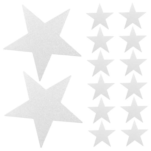TOGEVAL 48 Stück Teiliges Handgeschnittene Glitzer Papiersterne Präzise Fünfzackige Stern Ausschnitte mit Funkelndem Finish für Kreative Wanddekoration Pinnwand und Diy Bastelprojekte im von TOGEVAL