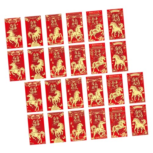 TOGEVAL 48 Stück Teiliges Jahr Des Pferdes Rote Umschläge Traditionelle Chinesische Hong Bao Umschläge Großes Format für Geldgeschenke Neujahr Hochzeit Geburtstag Geschenkumschläge TOGEVAL 48 Stück Teiliges Jahr Des Pferdes Rote Umschläge Traditionelle Chinesische Hong Bao Umschläge Großes Format für Geldgeschenke Neujahr Hochzeit Geburtstag Geschenkumschläge von TOGEVAL
