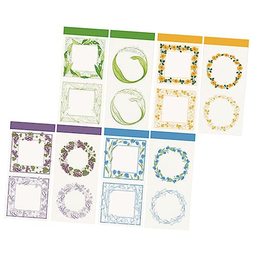 TOGEVAL 4Sätze Vintage Pflanzen Journal Hintergrundpapier DIY Memopapier für Scrapbooking und Handarbeiten für Kreative Projekte und Vielseitig Einsetzbar für Karten von TOGEVAL