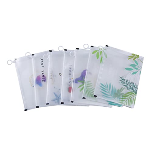 TOGEVAL 4Stücke Teiliges Zipper File Bag Robuste und Wasserdichte Aufbewahrungstaschen Transparente Aktenfächer für Schülerzubehör und Bürobedarf für Schule Zuhause von TOGEVAL
