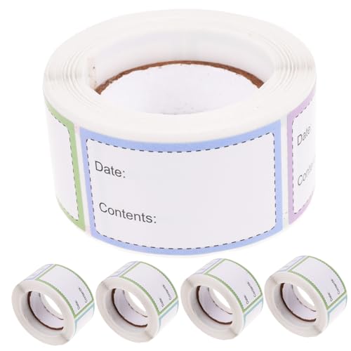 TOGEVAL 5 Rollen Sicherheits Aufkleber Selbstklebend Ablösbare Mehrzweck Aufkleber für Lebensmittel Flaschen und Gefriergut Praktische Beschriftungs labels für Einfache Organisation und TOGEVAL 5 Rollen Sicherheits Aufkleber Selbstklebend Ablösbare Mehrzweck Aufkleber für Lebensmittel Flaschen und Gefriergut Praktische Beschriftungs labels für Einfache Organisation und von TOGEVAL