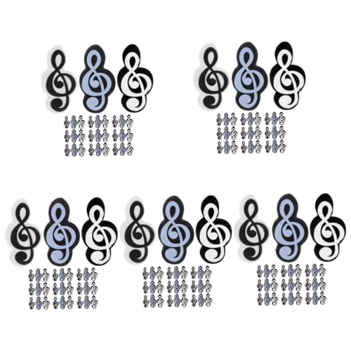 TOGEVAL 5 Sätze Musiknoten Radiergummi Tragbare Radiergummis Für Schüler Süße Schulartikel Bunte Und Lustige Radierer Für Designer 30 Stück * 5 von TOGEVAL