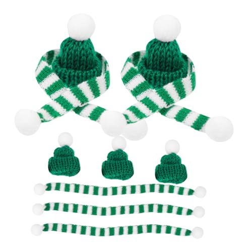 TOGEVAL 5 Sätze Weihnachtsflaschenhüte und Mini Schals aus Grün Weißem Garn Festliche Weinflaschen Deko mit Warmem Strickdesign für Tischdekoration und Partyaccessoires TOGEVAL 5 Sätze Weihnachtsflaschenhüte und Mini Schals aus Grün Weißem Garn Festliche Weinflaschen Deko mit Warmem Strickdesign für Tischdekoration und Partyaccessoires von TOGEVAL