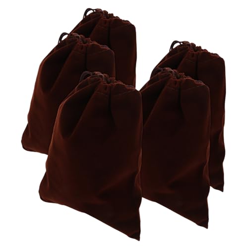 TOGEVAL 5 Stück Geschenkbeutel aus Strapazierfähigem mit Kordelzug Praktische Schmuck und Kosmetikaufbewahrung Braune Stoffbeutel für Vielseitige Organisation und Geschenke TOGEVAL 5 Stück Geschenkbeutel aus Strapazierfähigem mit Kordelzug Praktische Schmuck und Kosmetikaufbewahrung Braune Stoffbeutel für Vielseitige Organisation und Geschenke von TOGEVAL