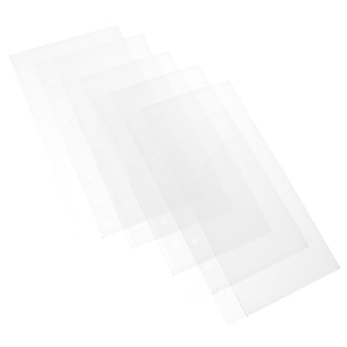 TOGEVAL 5 Stück Notizbuch, Kontobuch, Planer, Nachfüllpackungen, Ordnereinlagen Mit Taschen, Ordner Clip Ordner Mit Tasche, Budgetierungszubehör, Ordner Mit Mehreren Taschen, von TOGEVAL
