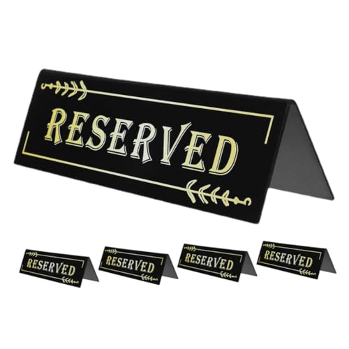 TOGEVAL 5 Stück Teiliges Acryl Förmiges Reserviert Tischschild Doppelseitig Bedruckt Stabile Elegante Reserviert Schilder für Restaurant Hochzeit Meeting Stühle TOGEVAL 5 Stück Teiliges Acryl Förmiges Reserviert Tischschild Doppelseitig Bedruckt Stabile Elegante Reserviert Schilder für Restaurant Hochzeit Meeting Stühle von TOGEVAL