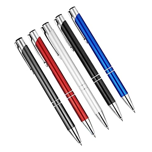 TOGEVAL 5 Stück Teiliges Eleganter Kugelschreiber Metall Kugelschreiber mit Druckmechanismus Ergonomisches Design für Büro und Studium TOGEVAL 5 Stück Teiliges Eleganter Kugelschreiber Metall Kugelschreiber mit Druckmechanismus Ergonomisches Design für Büro und Studium von TOGEVAL