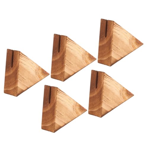 TOGEVAL 5 Stück Teiliges Holz Kartenhalter für Tischkarten Postkarten Namensschilder Stabiler Stand für Hochzeiten Partys Dekoration für Kreative Gestaltung von TOGEVAL