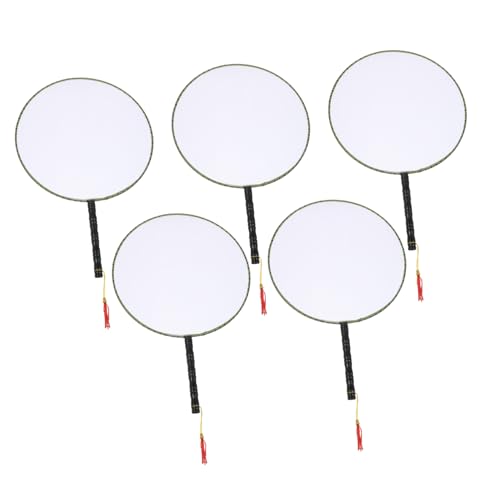 TOGEVAL 5 Stück Teiliges Leerer DIY Zeichenfächer aus Spinnseide Bemalbar mit Aufhängeschlaufe Fördert Kreativität und Hand-auge-koordination Geschenk für Jungen und Mädchen TOGEVAL 5 Stück Teiliges Leerer DIY Zeichenfächer aus Spinnseide Bemalbar mit Aufhängeschlaufe Fördert Kreativität und Hand-auge-koordination Geschenk für Jungen und Mädchen von TOGEVAL