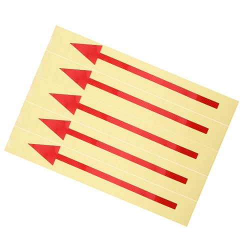 TOGEVAL 5 Stück Teiliges Reflektierende Selbstklebende Wasserfeste Pfeilaufkleber für Briefkästen Abnehmbare Große Richtungsschilder zur Außenmarkierung mit Hoher Sichtbarkeit bei Nacht von TOGEVAL