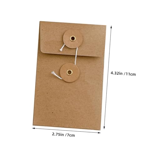 TOGEVAL 5 Stück Vintage Kraftpapier Umschläge mit Sicherer Schnurverschluss Teiliges in Handgefertigte Briefumschläge für Grußkarten Dokumente und Einladungen Vielseitig Verwendbar für von TOGEVAL