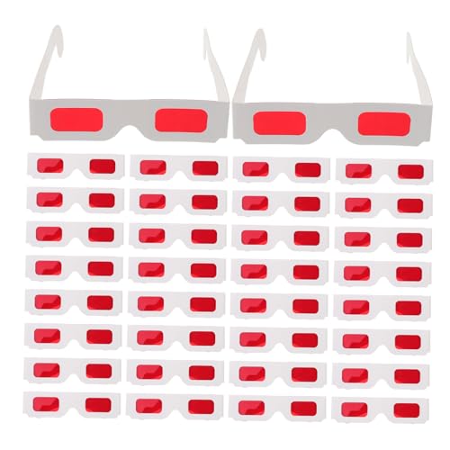 TOGEVAL 50 Stück Brillen Rot für Filme Zuhause Bunte Effekte Party Accessoires für zum Valentinstag Vielseitig für Partys und Besondere Anlässe TOGEVAL 50 Stück Brillen Rot für Filme Zuhause Bunte Effekte Party Accessoires für zum Valentinstag Vielseitig für Partys und Besondere Anlässe von TOGEVAL