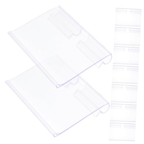 TOGEVAL 50 Stück Etikettenhalter Transparent Preisetikettenhalter Stabile Preisschildhalter für Supermarkt Regal Warenpräsentation Wiederverwendbar Zubehör TOGEVAL 50 Stück Etikettenhalter Transparent Preisetikettenhalter Stabile Preisschildhalter für Supermarkt Regal Warenpräsentation Wiederverwendbar Zubehör von TOGEVAL