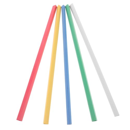 TOGEVAL 50 Stück Kunststoff Riegel Binder Clips Praktische Gleitschienen für Dokumente für Schule Büro und DIY Projekte Stabil und Langlebig Rot Gelb Grün Blau und Weiß von TOGEVAL