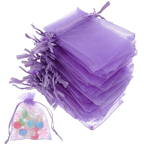 TOGEVAL 50 Stück Lila Organzasäckchen Leichte Verpackungstaschen mit Kordelzug für Süßigkeiten Schmuck und für Partys und Feiertage TOGEVAL 50 Stück Lila Organzasäckchen Leichte Verpackungstaschen mit Kordelzug für Süßigkeiten Schmuck und für Partys und Feiertage von TOGEVAL