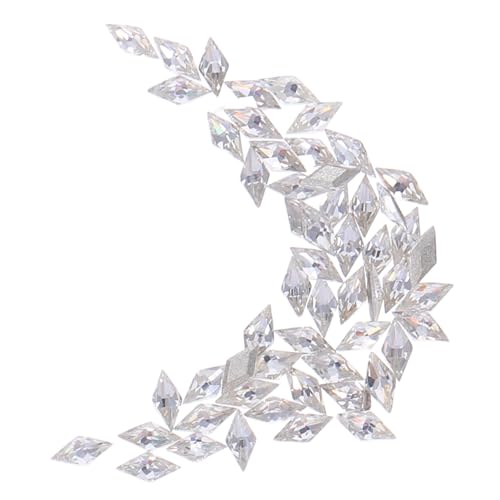 TOGEVAL 50 Stück Mini-rhombus-strasssteine ​​für Nägel: Zirkonia-steine ​​mit Flacher Rückseite, Schimmernde Dekorationen Für Modische Maniküre von TOGEVAL