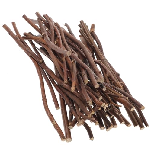 TOGEVAL 50 Stück Natürliche Holzstäbe mit Rinde Robuste DIY Holzstäbchen zum Basteln Dekorieren von Garten Hochzeit Landhausstil für Kreatives Handwerk und Naturdeko von TOGEVAL