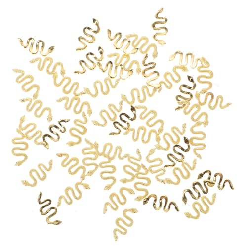 TOGEVAL 50 Stück Retro Schlangen Nagel Charms aus Metall Langlebige Schlangen Nail Art Dekorationen für DIY Maniküre Modische Goldfarbene Nagelschmuck Accessoires TOGEVAL 50 Stück Retro Schlangen Nagel Charms aus Metall Langlebige Schlangen Nail Art Dekorationen für DIY Maniküre Modische Goldfarbene Nagelschmuck Accessoires von TOGEVAL