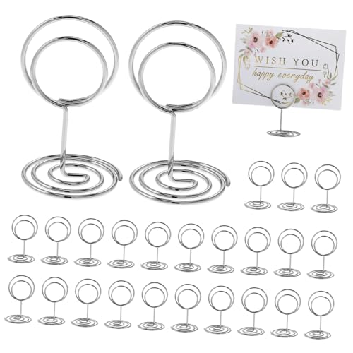 TOGEVAL 50 Stück Runde Metall Tischkartenhalter Name Card Holder Memo Clip Stabil für Hochzeit Party Restaurant Büro TOGEVAL 50 Stück Runde Metall Tischkartenhalter Name Card Holder Memo Clip Stabil für Hochzeit Party Restaurant Büro von TOGEVAL