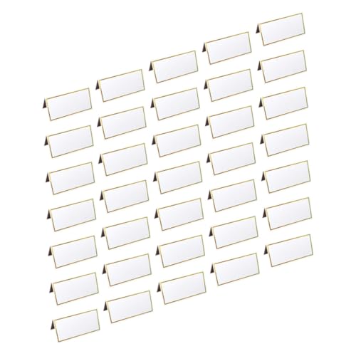 TOGEVAL 50 Stück Tischkarten mit Goldfarbenem Rand Multifunktionale Namenskarten zum Selbstbeschriften Dekorative Sitzplatzkarten für Hochzeit Geburtstag und Feier Praktische und TOGEVAL 50 Stück Tischkarten mit Goldfarbenem Rand Multifunktionale Namenskarten zum Selbstbeschriften Dekorative Sitzplatzkarten für Hochzeit Geburtstag und Feier Praktische und von TOGEVAL