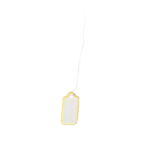 TOGEVAL 500 Stück Goldrand Hänge Etiketten für Schmuck Preisschilder ohne Aufdruck Geeignet für Ringe Ohrringe Armbänder und Halsketten Elegante Papieranhänger für Verkaufs und von TOGEVAL