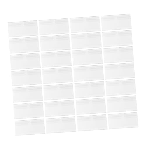 TOGEVAL 50Stücke Wiederverwendbare Etikettenhalter Transparente und Warenanzeige für Supermärkte Einkaufszentren und Drahtregale von TOGEVAL